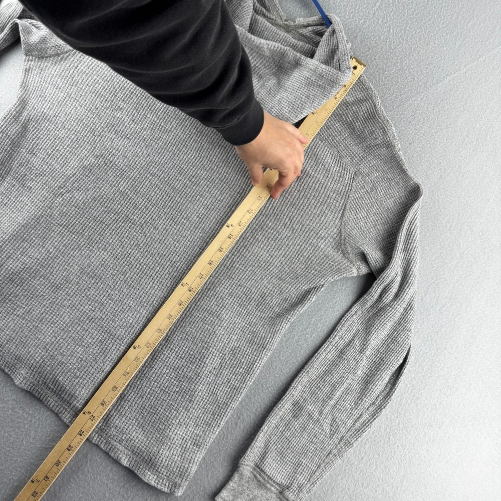 Polo Ralph Lauren Thermal Hoodie Mens Large Gray Lightweight Cotton Pullover - Picture 16 of 16